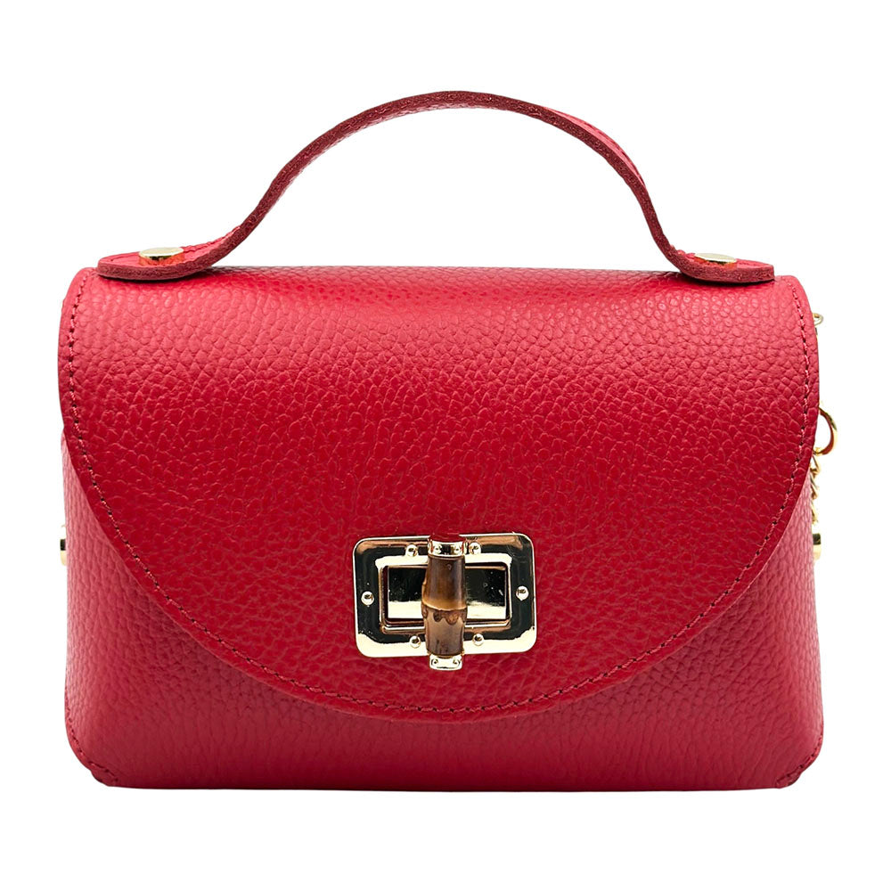 Lorenetta Cow Leather Mini Top Handle Bag - Made in Italy