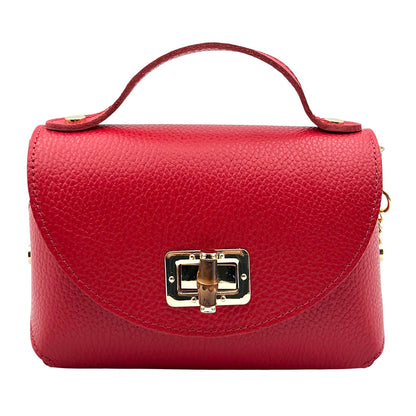 Lorenetta Cow Leather Mini Top Handle Bag - Made in Italy