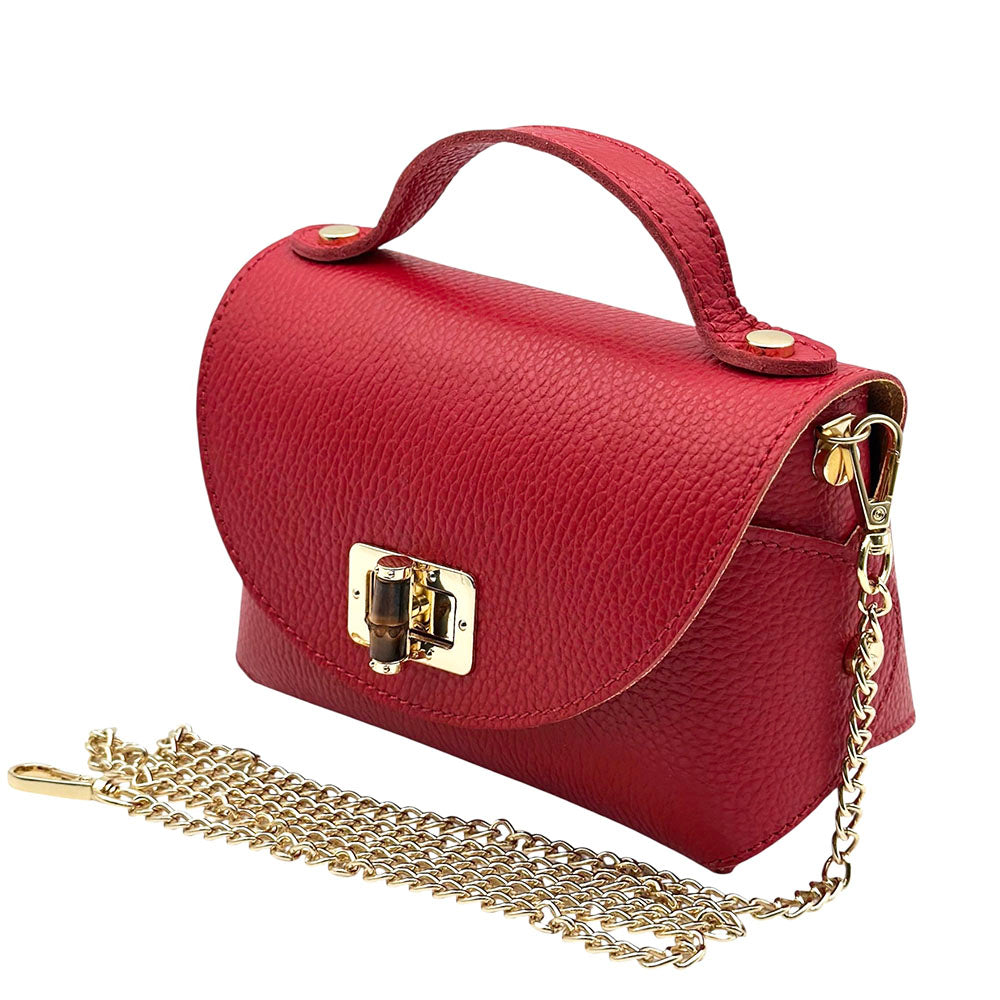 Lorenetta Cow Leather Mini Top Handle Bag - Made in Italy