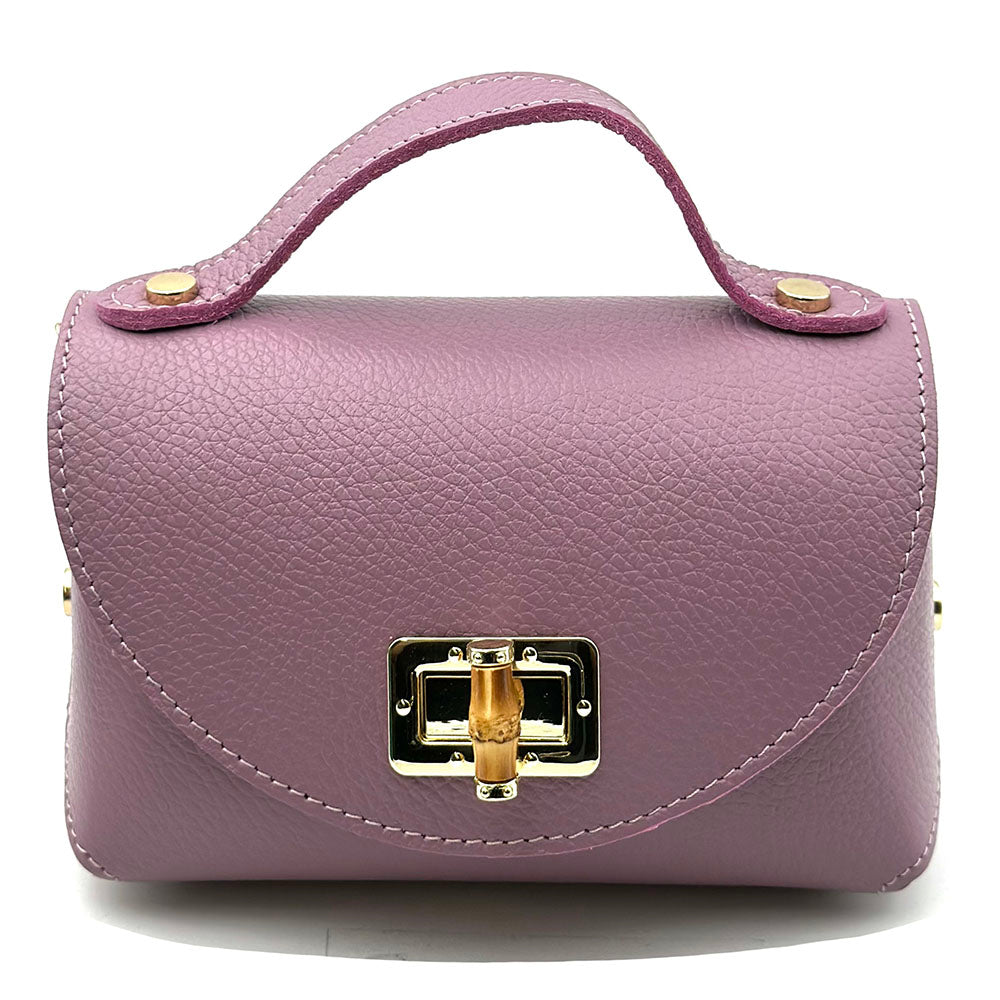 Lorenetta Cow Leather Mini Top Handle Bag - Made in Italy