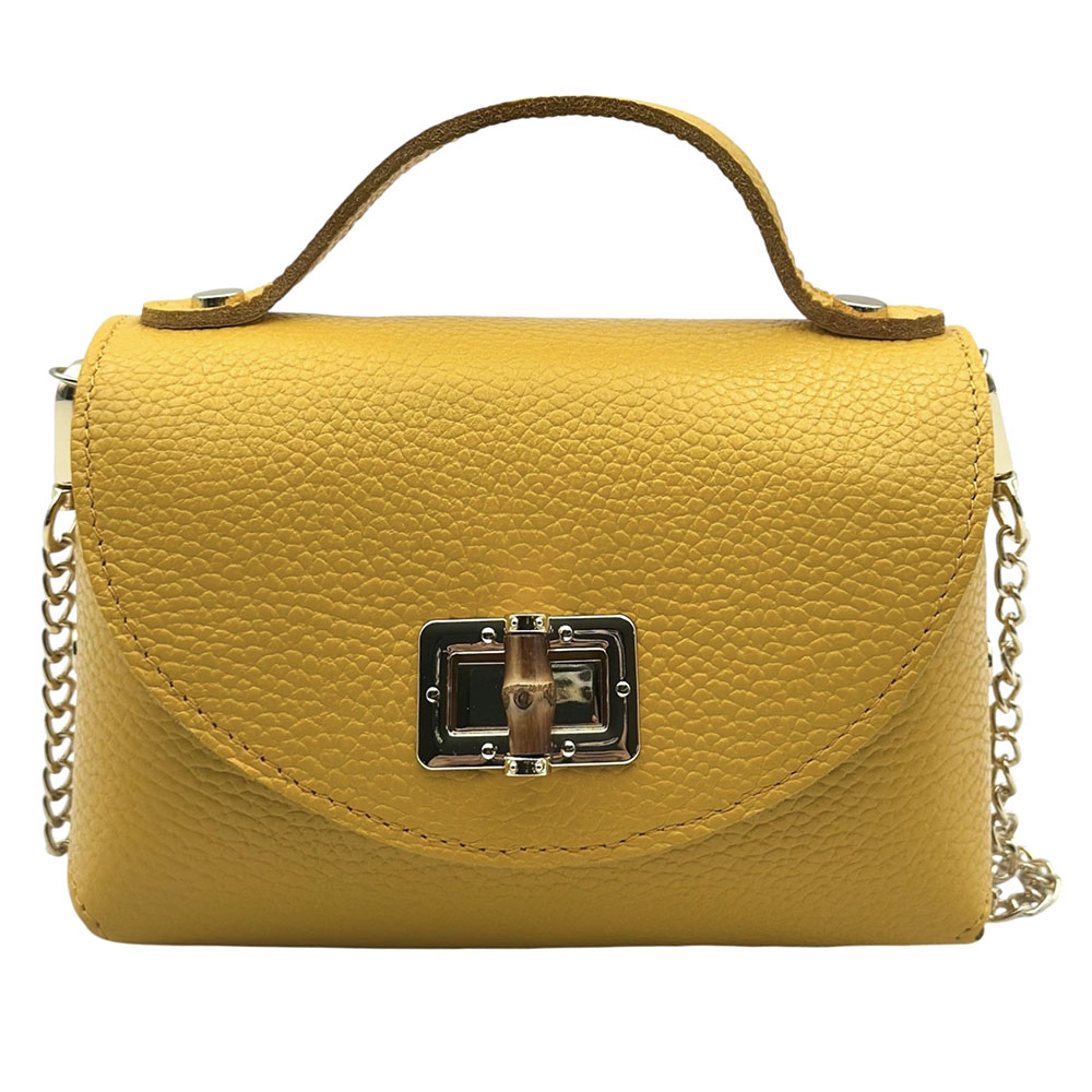 Lorenetta Cow Leather Mini Top Handle Bag - Made in Italy