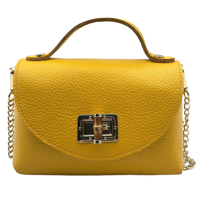 Lorenetta Cow Leather Mini Top Handle Bag - Made in Italy