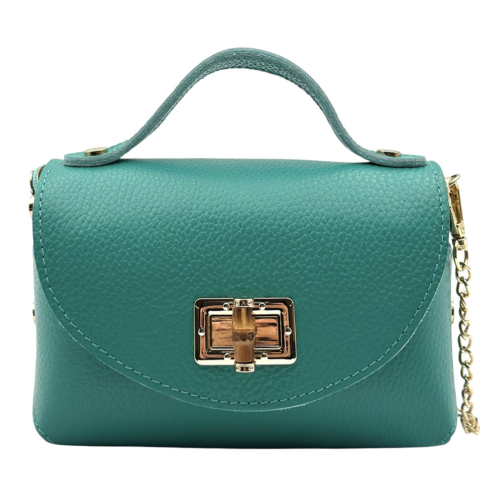 Lorenetta Cow Leather Mini Top Handle Bag - Made in Italy