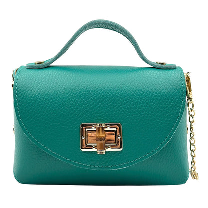 Lorenetta Cow Leather Mini Top Handle Bag - Made in Italy