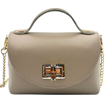 Lorenetta Cow Leather Mini Top Handle Bag - Made in Italy