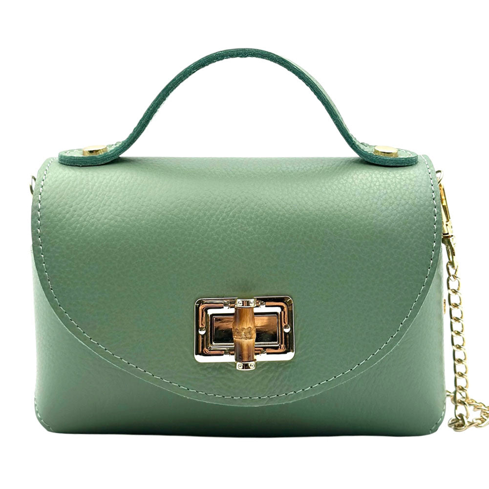 Lorenetta Cow Leather Mini Top Handle Bag - Made in Italy