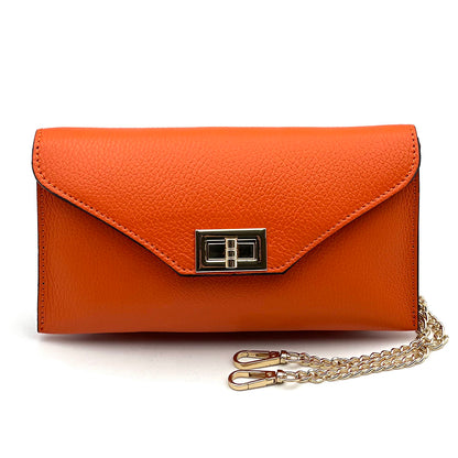 Teodora Italian Leather Clutch - Made In Italy