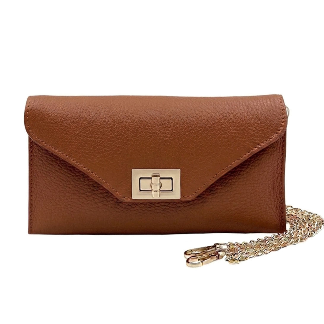 Teodora Italian Leather Clutch - Made In Italy