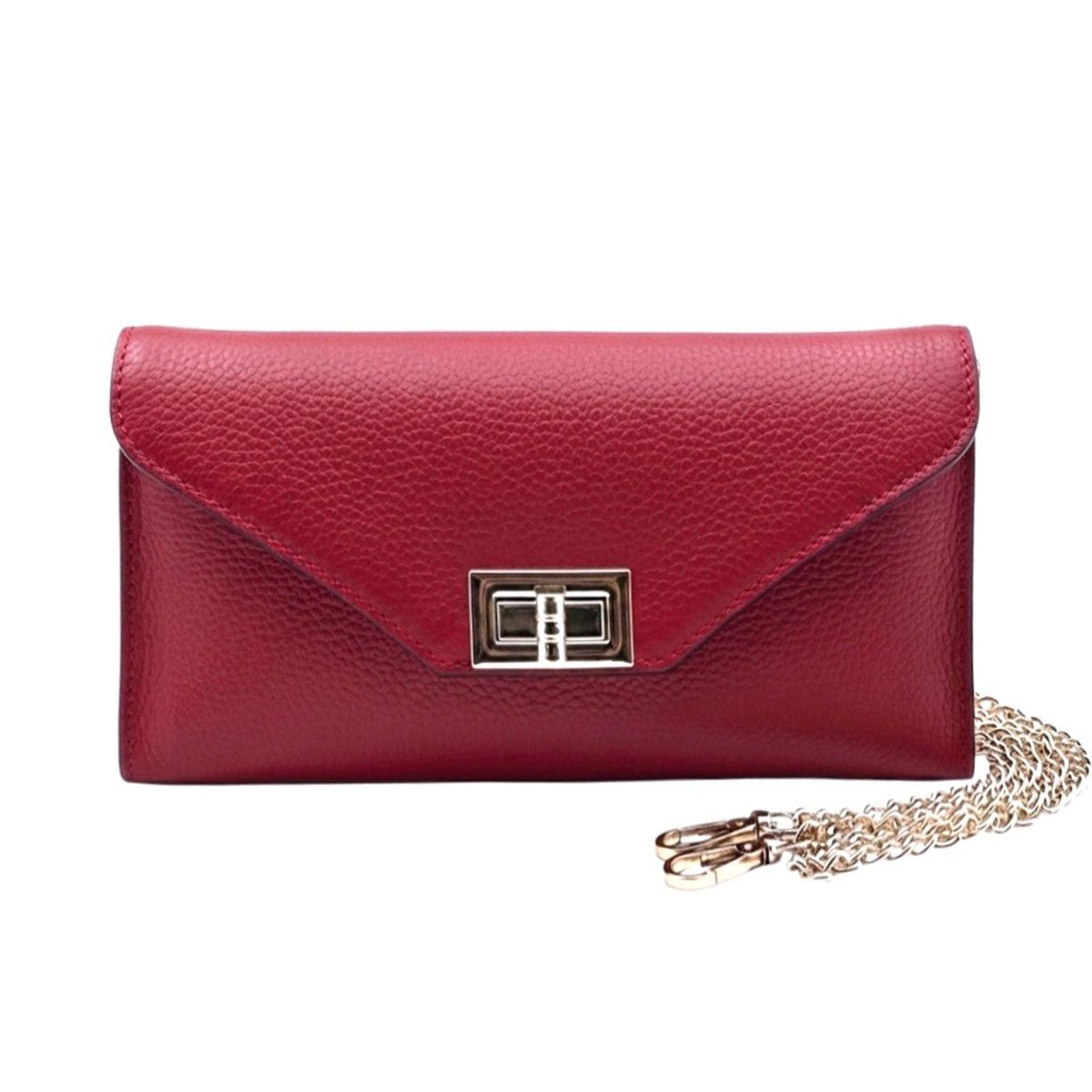 Teodora Italian Leather Clutch - Made In Italy