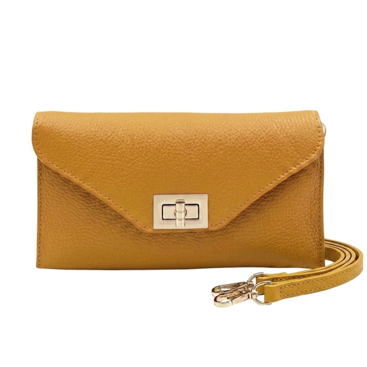 Teodora Italian Leather Clutch - Made In Italy