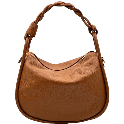 Alina Italian Leather Hobo Bag - Made In Italy