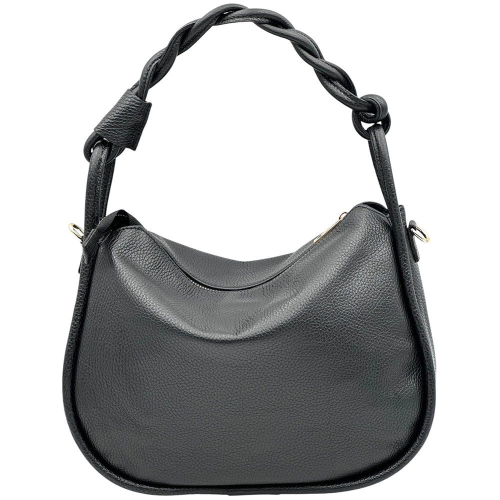 Alina Italian Leather Hobo Bag - Made In Italy