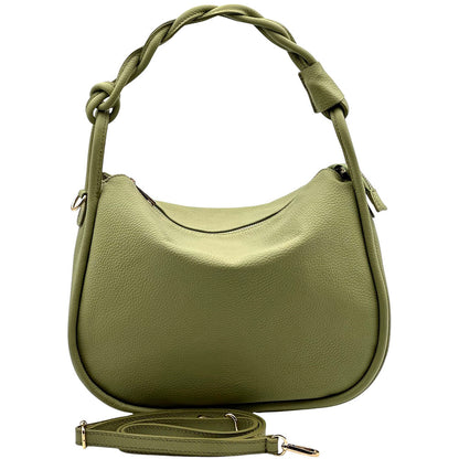 Alina Italian Leather Hobo Bag - Made In Italy