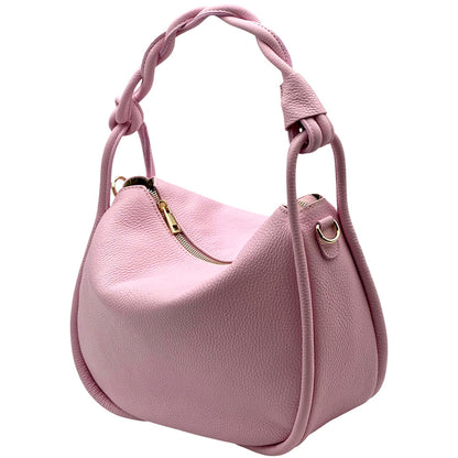 Alina Italian Leather Hobo Bag - Made In Italy
