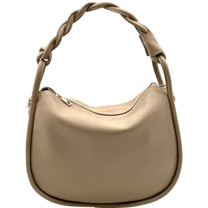 Alina Italian Leather Hobo Bag - Made In Italy
