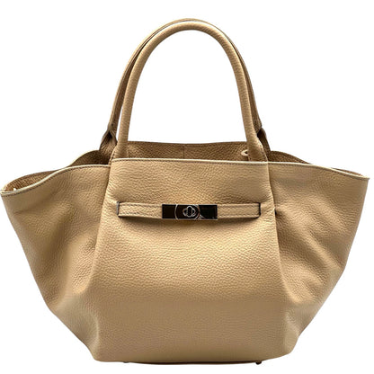 Vivara Soft Leather Tote Bag - Made In Italy