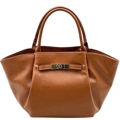 Vivara Soft Leather Tote Bag - Made In Italy