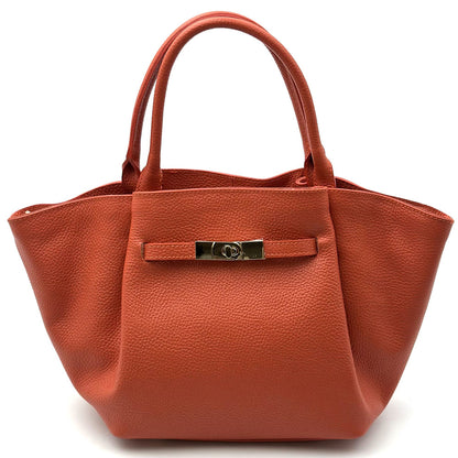Vivara Soft Leather Tote Bag - Made In Italy
