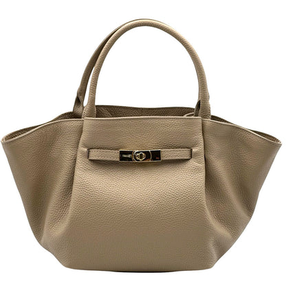 Vivara Soft Leather Tote Bag - Made In Italy