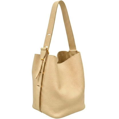 Ischia Dollaro Leather Shoulder Bag - Made In Italy