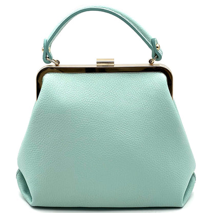 Adelina Cow Leather Frame Handbag - Made In Italy