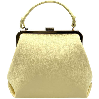 Adelina Cow Leather Frame Handbag - Made In Italy