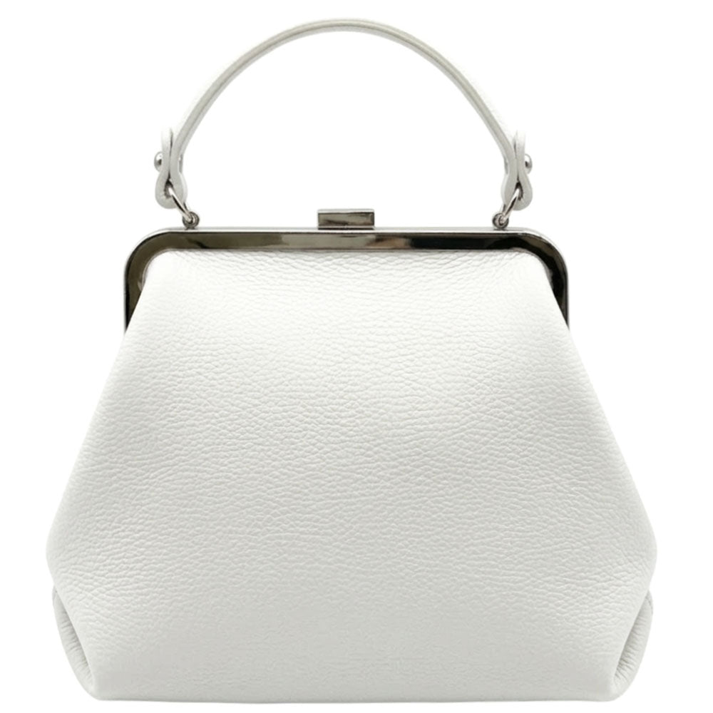 Adelina Cow Leather Frame Handbag - Made In Italy