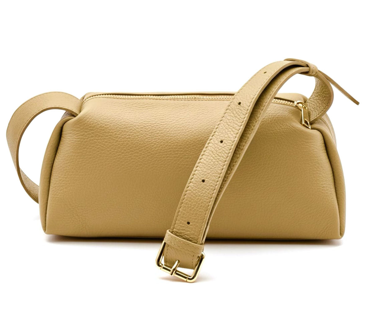 Noa Italian Cow Leather Shoulder Bag - Made In Italy