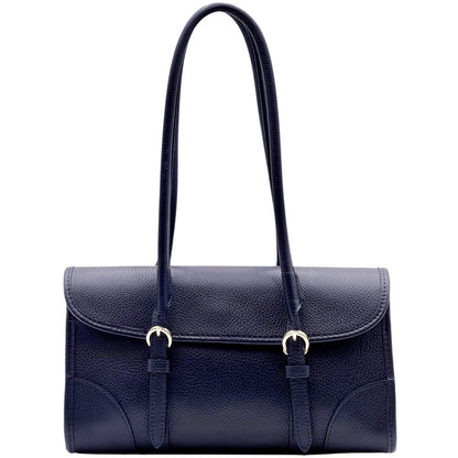 Avelina Cow Leather Shoulder Bag - Made In Italy