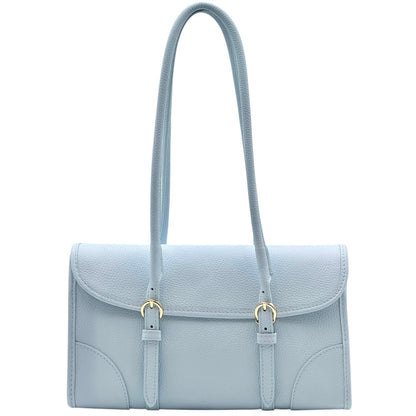 Avelina Cow Leather Shoulder Bag - Made In Italy