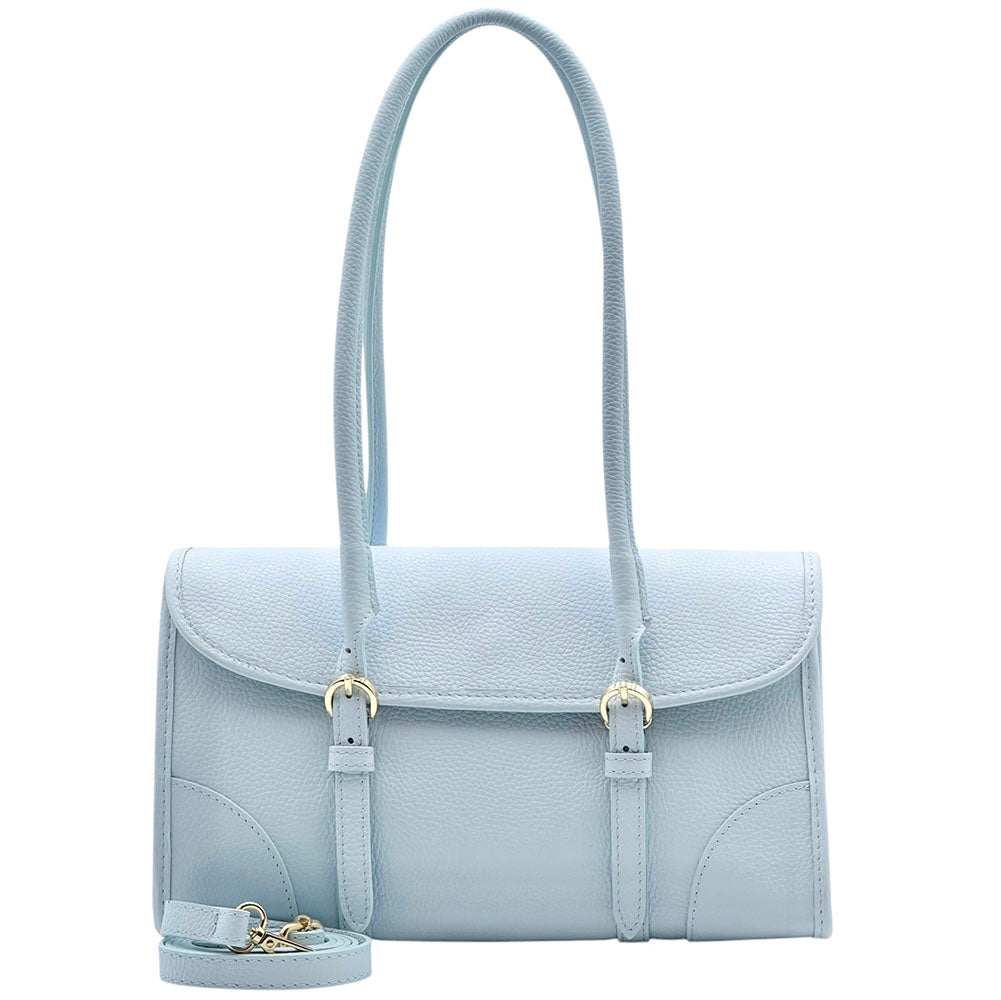 Avelina Cow Leather Shoulder Bag - Made In Italy