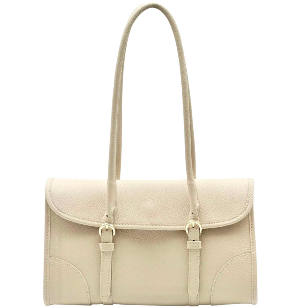 Avelina Cow Leather Shoulder Bag - Made In Italy