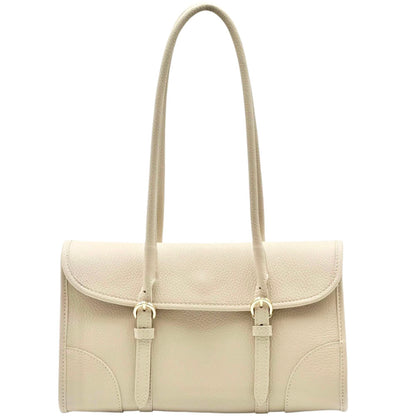 Avelina Cow Leather Shoulder Bag - Made In Italy