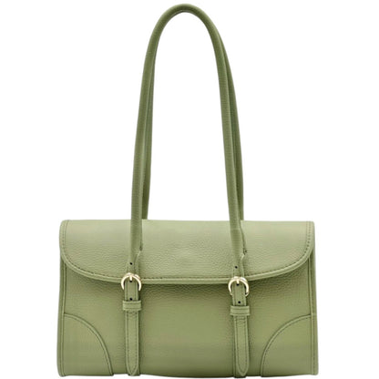 Avelina Cow Leather Shoulder Bag - Made In Italy