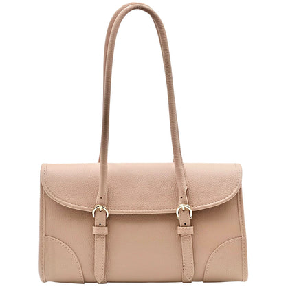 Avelina Cow Leather Shoulder Bag - Made In Italy