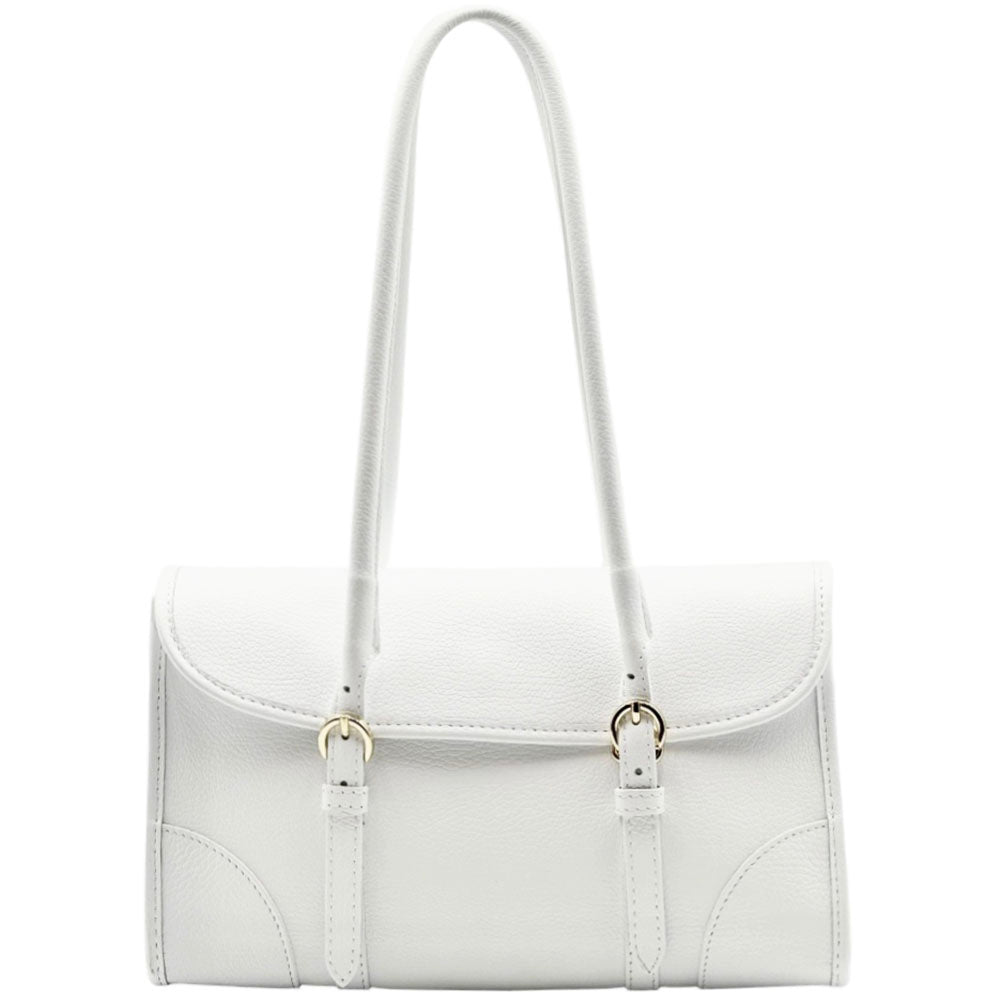 Avelina Cow Leather Shoulder Bag - Made In Italy