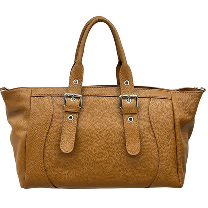 Adelvira Large Italian Cow Leather Tote Bag - Made In Italy