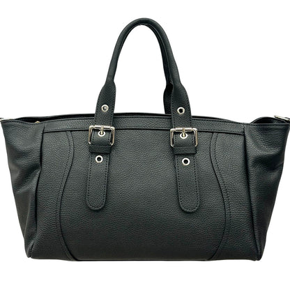 Adelvira Large Italian Cow Leather Tote Bag - Made In Italy
