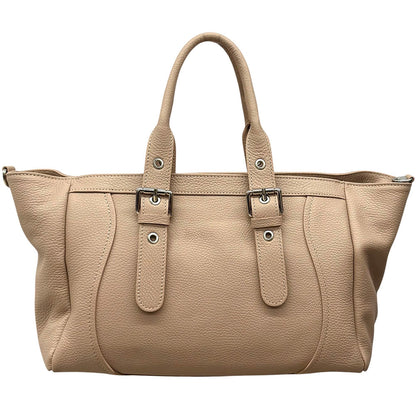 Adelvira Large Italian Cow Leather Tote Bag - Made In Italy