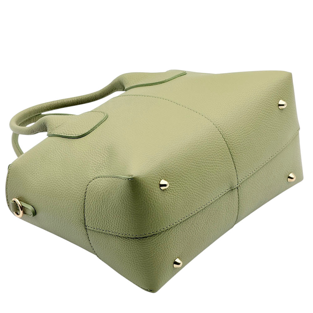 Loriena Italian Cow Leather Everyday Tote Bag - Made In Italy