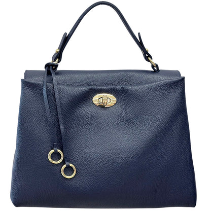 Elowen Soft Structured Leather Handbag - Made In Italy