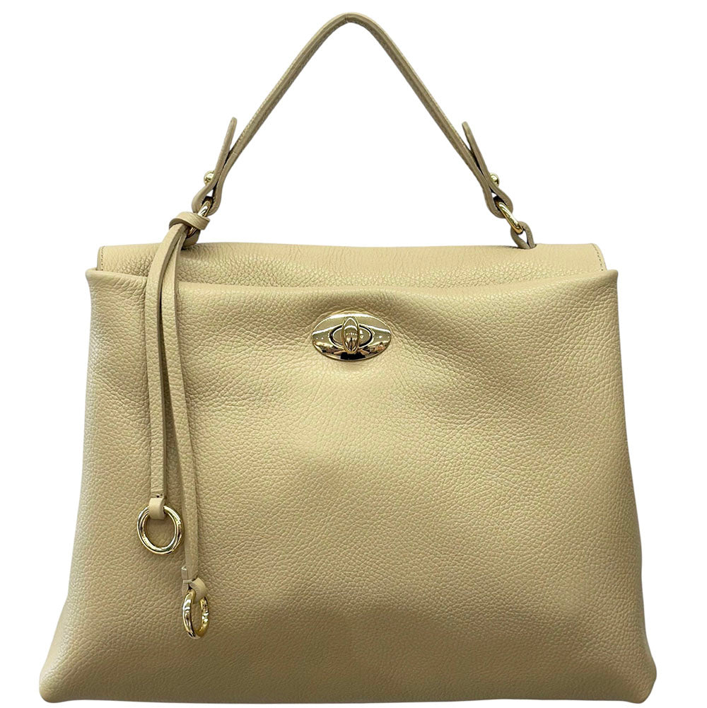 Elowen Soft Structured Leather Handbag - Made In Italy