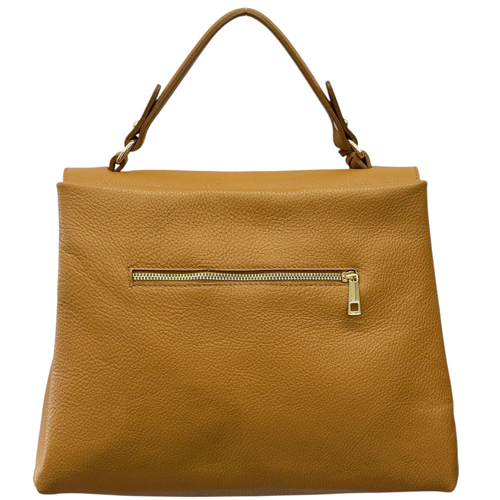 Elowen Soft Structured Leather Handbag - Made In Italy