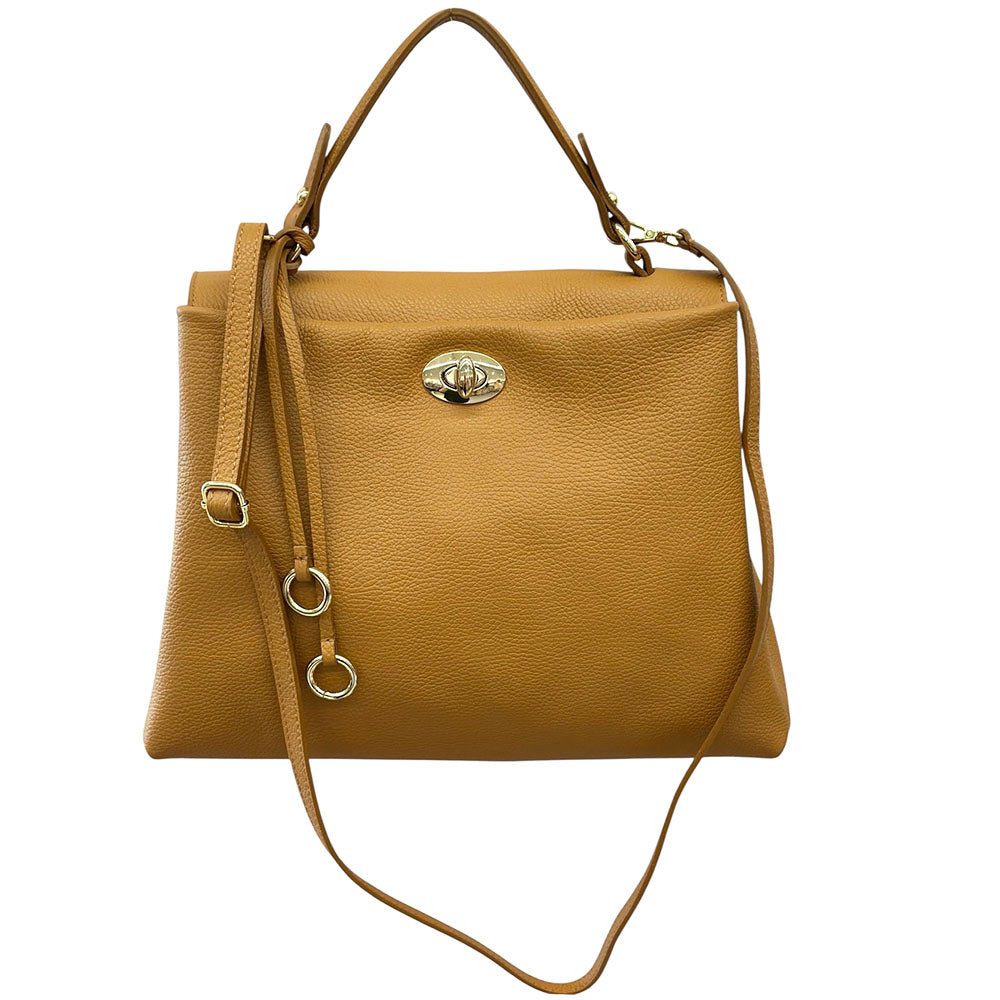 Elowen Soft Structured Leather Handbag - Made In Italy