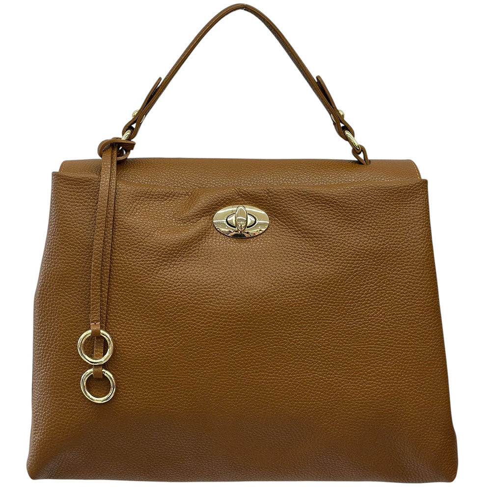 Elowen Soft Structured Leather Handbag - Made In Italy