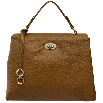Elowen Soft Structured Leather Handbag - Made In Italy