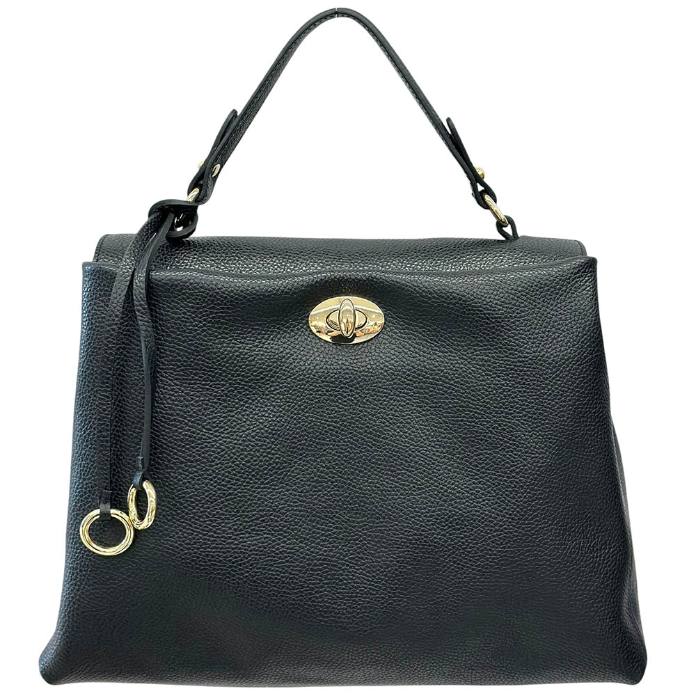 Elowen Soft Structured Leather Handbag - Made In Italy