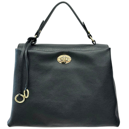 Elowen Soft Structured Leather Handbag - Made In Italy
