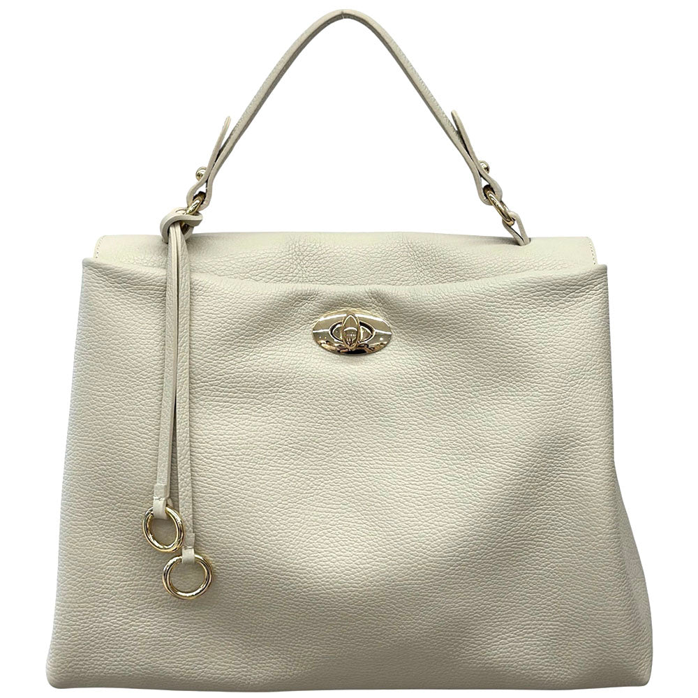 Elowen Soft Structured Leather Handbag - Made In Italy