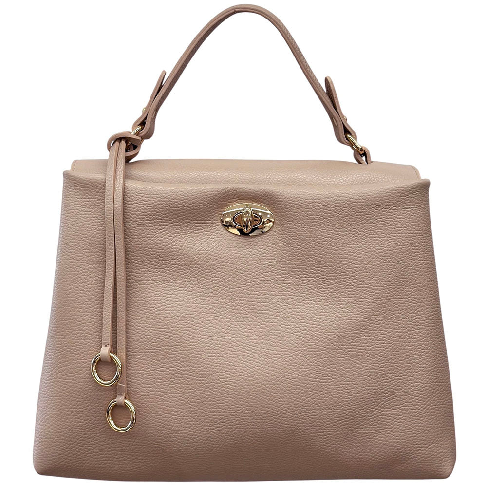 Elowen Soft Structured Leather Handbag - Made In Italy